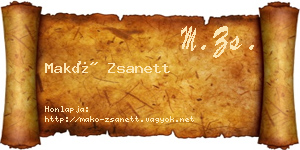 Makó Zsanett névjegykártya