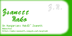 zsanett mako business card